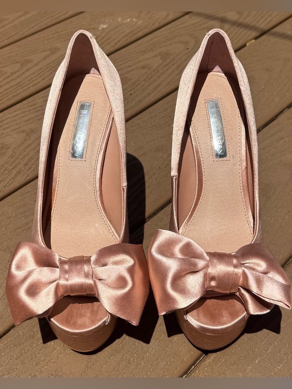 H by Halston Satin Bow Pumps - Size 7.5
